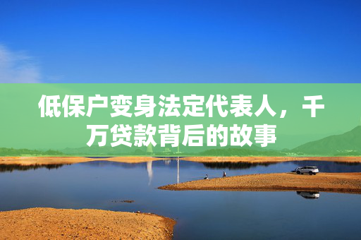 低保户变身法定代表人，千万贷款背后的故事