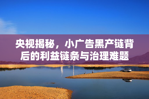 央视揭秘，小广告黑产链背后的利益链条与治理难题