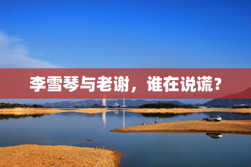 李雪琴与老谢，谁在说谎？