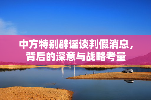 中方特别辟谣谈判假消息，背后的深意与战略考量