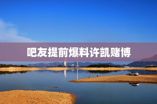 吧友提前爆料许凯赌博